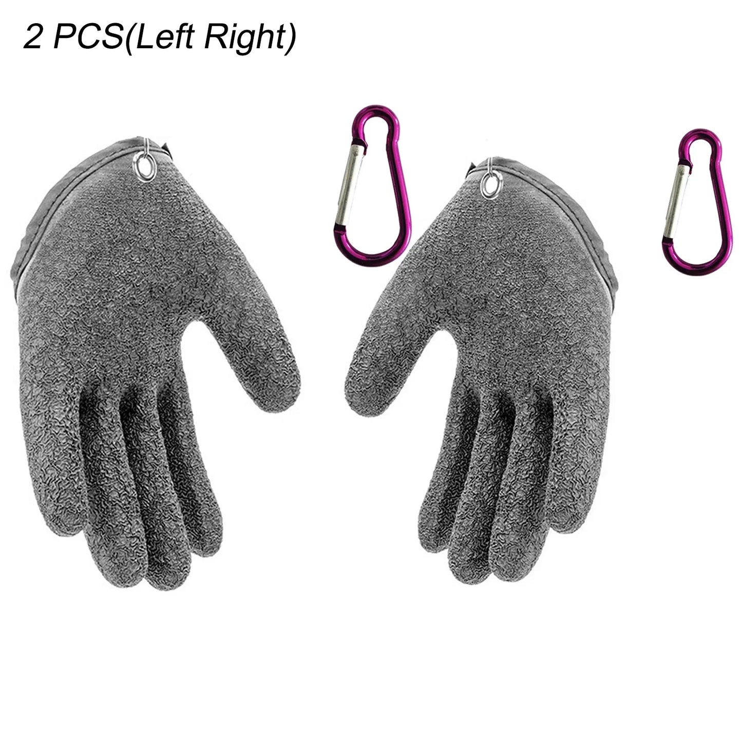 Left Right Gray Fishing Gloves