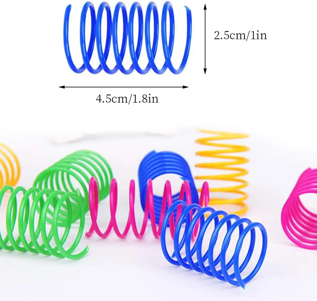 Colorful springs for cats