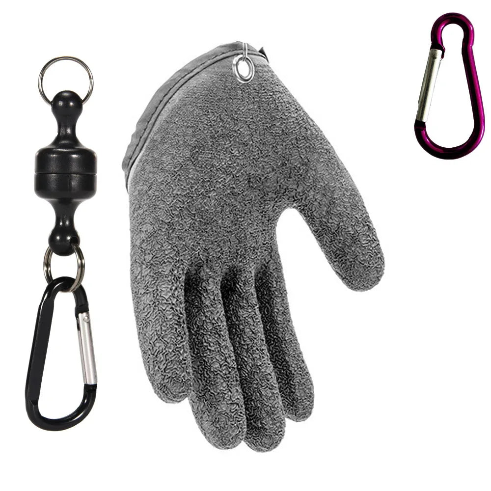 Click and Gray Fishing Glove