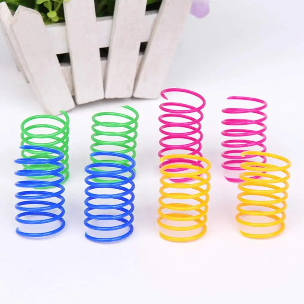 Colorful springs for cats