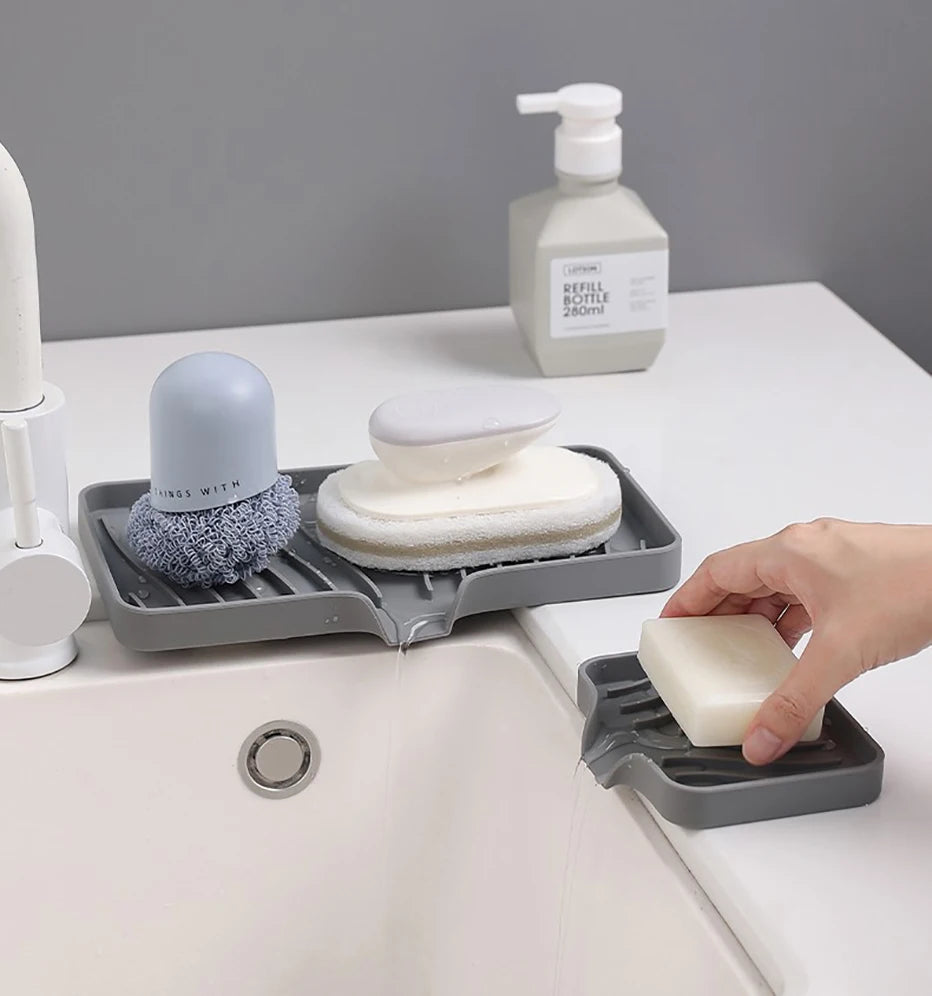 2 Gray Soap Dish Holder