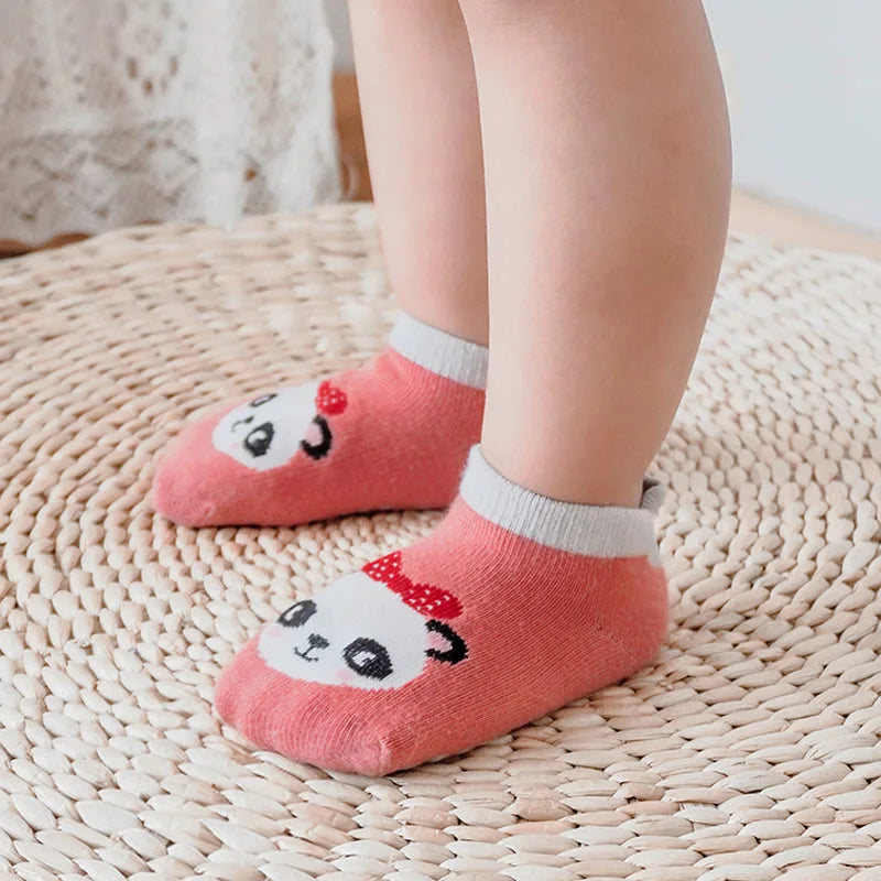 Pink Infant happy Panda Cotton Socks
