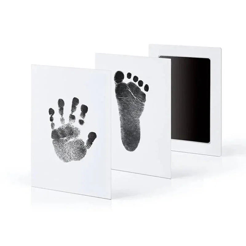 Black and White Baby Foot and Hand print