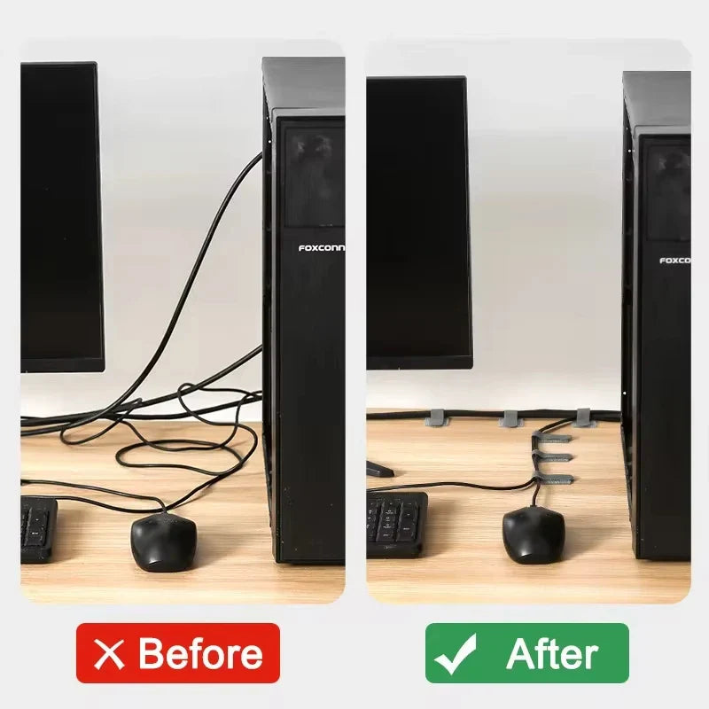 Cable Organizer Before and After picture