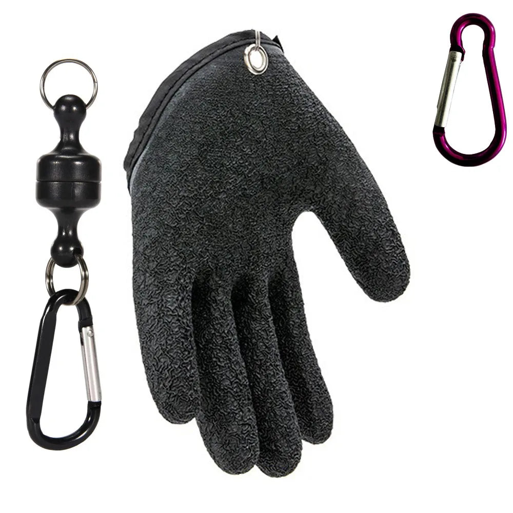 Black Fishing Gloves