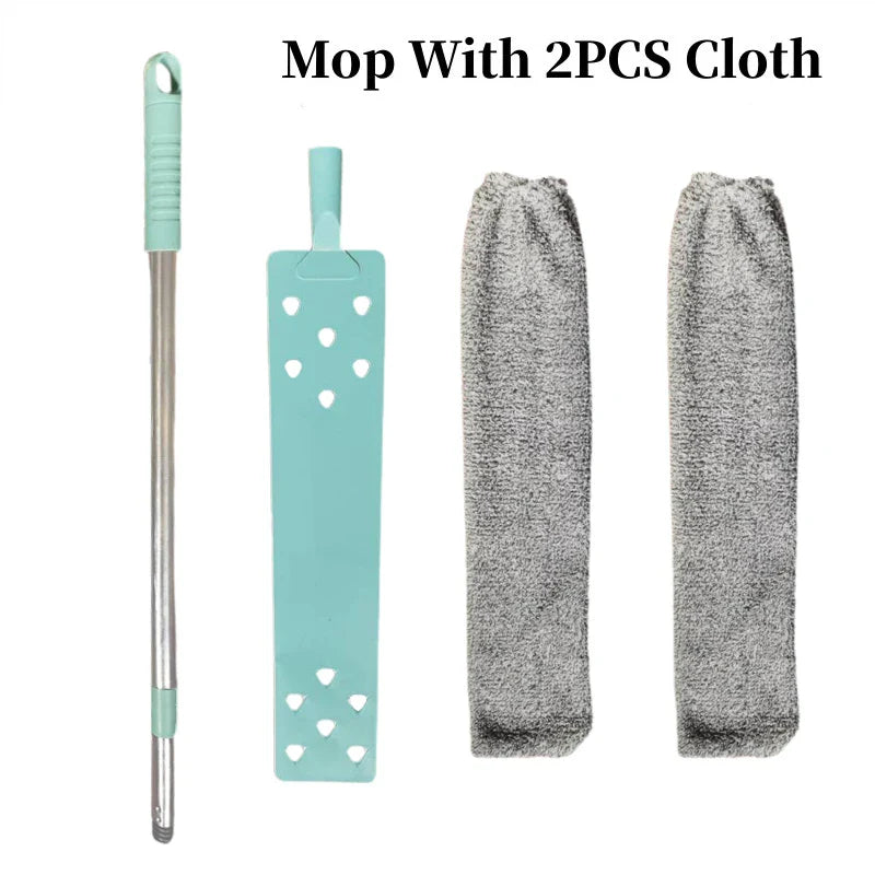 Retractable Dust Brush MOP with 2 PCS Cloth