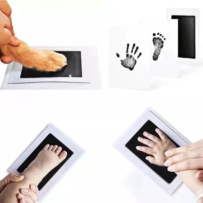 Black and White Baby Foot and Hand print