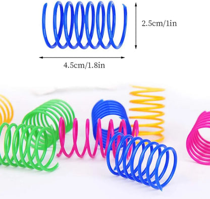 Colorful springs for cats