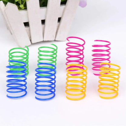 Colorful springs for cats