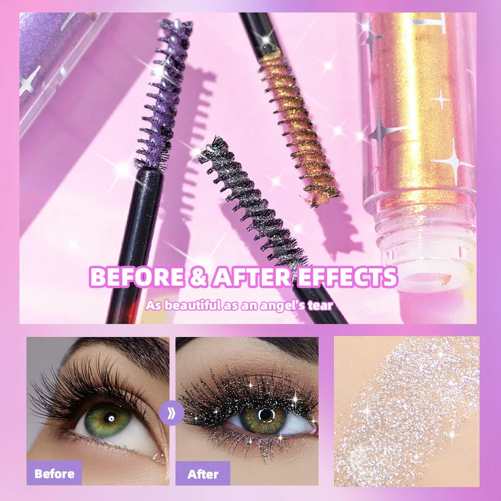 Gilitter Mascara Before & After Effects