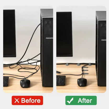 Cable Organizer Before and After picture