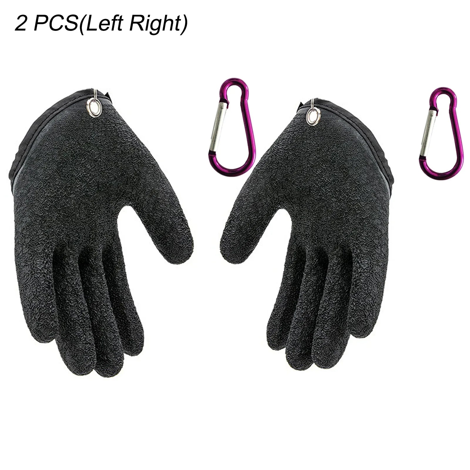 2 PCS Black Fishing Glove