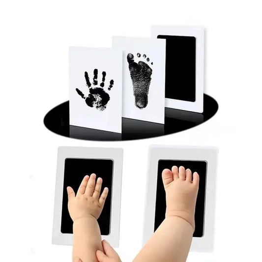 Black and White Baby Foot and Hand print